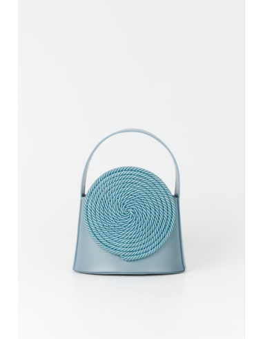 NIAGARA BLUE Leather Handle Bag with Passementerie Details Faites des économies