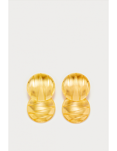 Gold Double Geometric Earrings de la marque