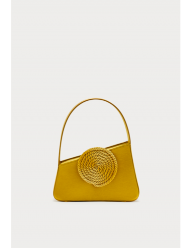 Antic Gold Asymmetric Satin Passementerie Mini Bag brillant des détails fins