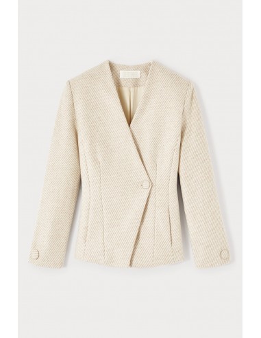 Diagonal Beige Blazer livraison et retour toujours gratuits