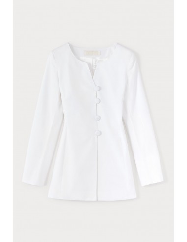 WHITE Popelin Fitted Shirt with Button Details sélection de produits