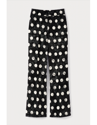 BLACK Polka Dots Flared Pants Vous souhaitez 