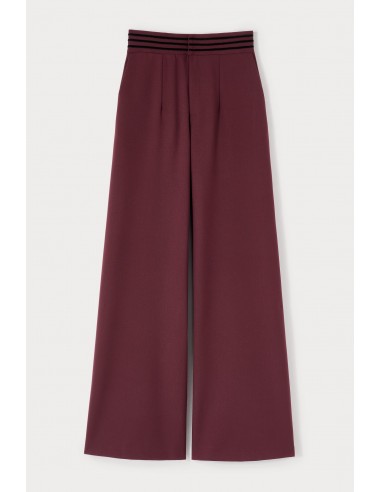 Tailor Burgundy Wide-Leg High-Waisted Trousers commande en ligne