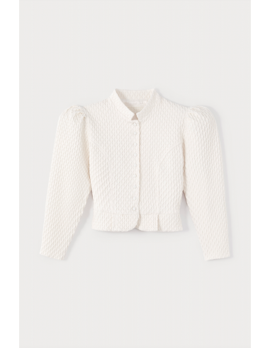 Ivory Puff Sleeve Jacket outlet