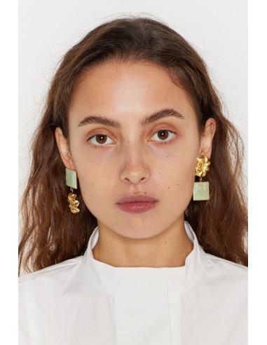 BOUCLES D'OREILLES SONIA DAISY SQUARE S BLEU CIEL Faites des économies