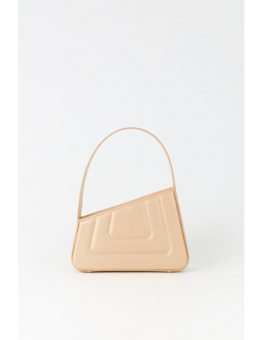 Mini sac matelassé asymétrique en cuir BEIGE Les êtres humains sont 