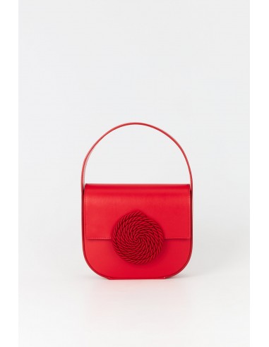 Sac à main Passementerie en cuir rouge vif est présent 