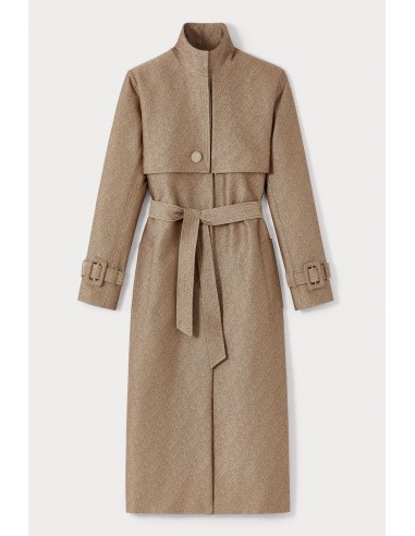 Trench long texturé BEIGE votre