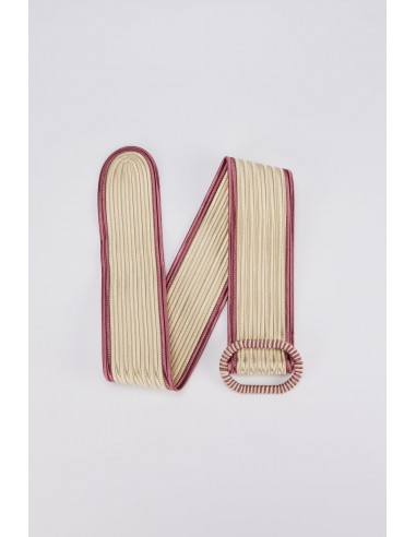 PINK NUDE Passementerie Belt with Contrast Edging Fin de série