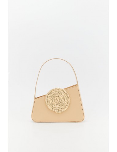 BEIGE Asymmetric Leather Passementerie Mini Bag Comparez et commandez 