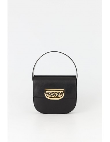 BLACK Geometric Leather Bag with Golden Latch S l'évolution des habitudes 