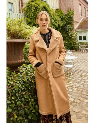 Manteau long réversible en fausse fourrure LUDMILLA 50-70% off 