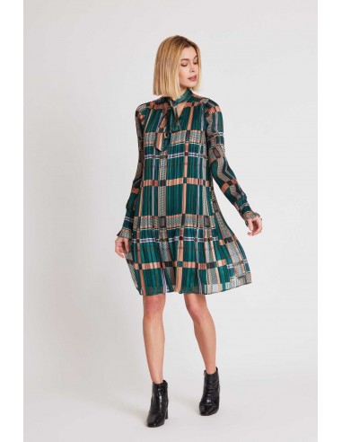 Robe courte plissée à carreaux SANTAMONICA la chaussure