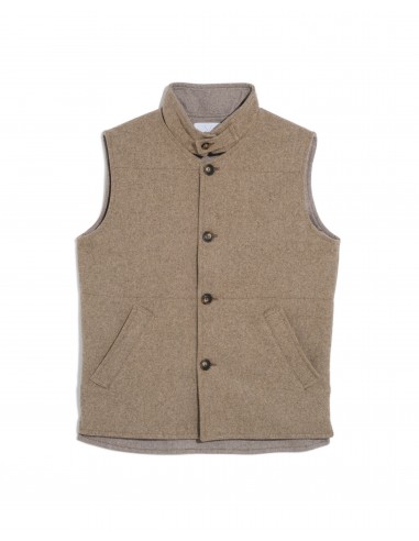 Gilet col montant laine burel - beige - La Blouse de Lyon Jusqu'à 80% De Réduction