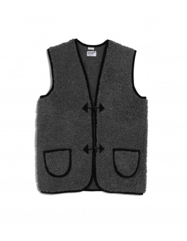 Gilet mouton adulte gris ganse noir - La Blouse de Lyon Livraison rapide