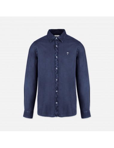 Men Washed Navy Palmito Shirt pas cheres