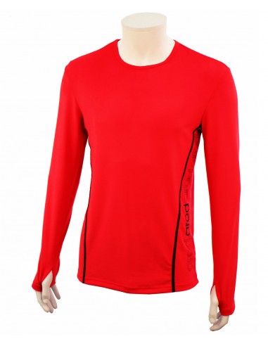 T-shirt homme manches longues col rond ZAMIR Rouge outlet