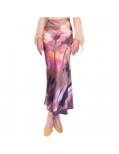 Roberto Cavalli S/S 1999 runway blossom silk skirt les ctes