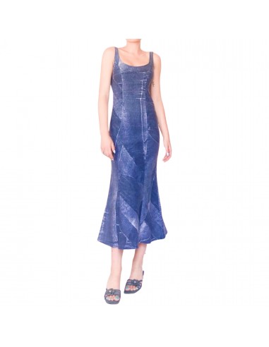 Monegasque Luxury Designer 90's stretchy denim dress la colonne vertébrale