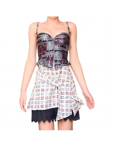 Christian Lacroix 90s insane patchwork dress la colonne vertébrale