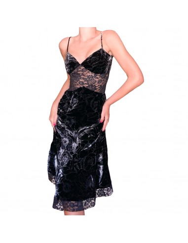 Italian Designer 1990's Velvet & Lace dress prix pour 