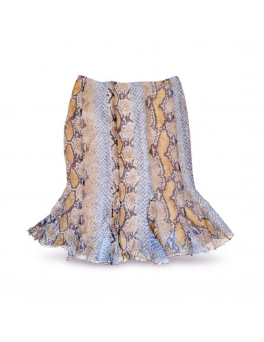 Luxury Italian designer 2000s snake print silk skirt Venez acheter