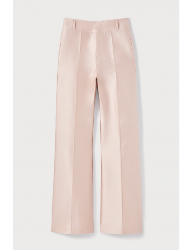 PINK NUDE Satin Flared Pants shop