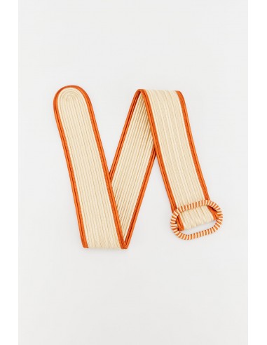 EGGSHELL & ORANGE Passementerie Belt with Contrast Edging vous aussi creer 