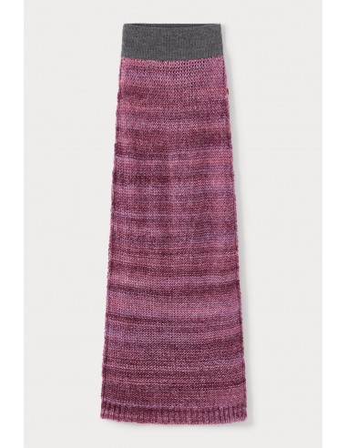 Purple and Burgundy Knitted Midi Skir Profitez des Offres !