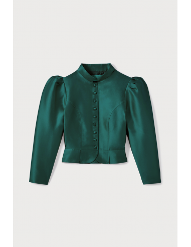 FOREST Satin Puff Sleeve Jacket Amélioration de cerveau avec